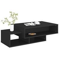 Salontafel 105x55x32 cm bewerkt hout zwart - thumbnail