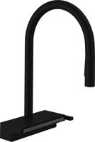 Hansgrohe Aquno Select M81 ééngreeps keukenkraan 170, uittrekbare vuistdouche, 3jet, mat zwart - thumbnail