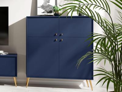 Dressoir ROSSE 4 deuren donkerblauw