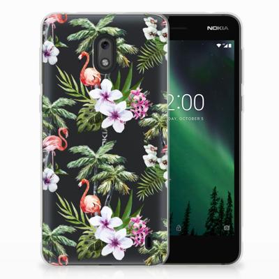 Nokia 2 | TPU Hoesje | Flamingo Palms