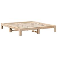 Bedframe zonder matras massief grenenhout 200x200 cm - thumbnail