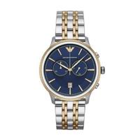 Emporio Emporio Armani AR1847 Alpha Klassiek marineblauw tweekleurig chronograafhorloge met wijzerplaat - thumbnail