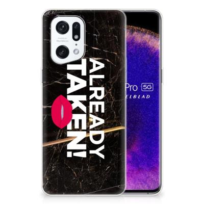 OPPO Find X5 Pro | Siliconen hoesje | met naam Already Taken Black