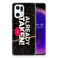 OPPO Find X5 Pro | Siliconen hoesje | met naam Already Taken Black - thumbnail