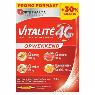 Forté Pharma Vitalité 4G Natuurlijke Oppepper 30 Ampulles
