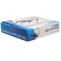 Connectland KIT-3.5'-USB-V3-2P stiftstrip (2 poorten, USB V3.0), zwart - thumbnail