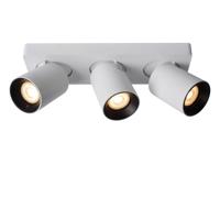 Lucide NIGEL - Plafondspot - LED Dim to warm - GU10 - 3x5W 2200K/3000K - Wit - thumbnail