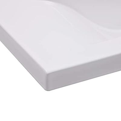 Inbouwwastafel 81x39,5x18,5 cm keramiek wit