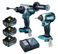 Makita DLX2418TJ Accu Combiset 2-delig (DHP486 + DTD153) 18V 5.0Ah in Mbox - thumbnail