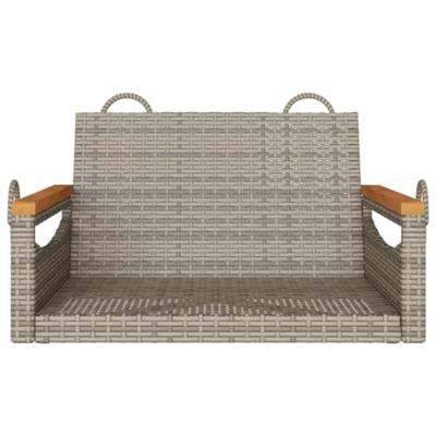 Schommelbank 63x62x40 cm poly rattan grijs
