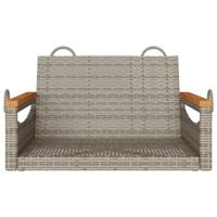 Schommelbank 63x62x40 cm poly rattan grijs - thumbnail