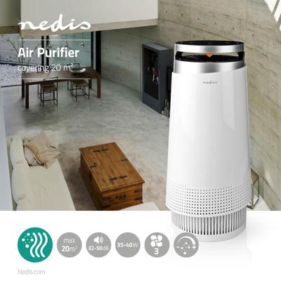 Nedis Luchtreiniger | 20 m² | 130 m³/h | Wit / Zwart | 1 stuks - AIPU100CWT AIPU100CWT Nedis Luchtreiniger | 20 m² | 130 m³/h | Wit / Zwart | 1 stuks - AIPU100CWT AIPU100CWT