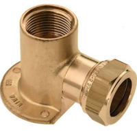 Bonfix knelkoppeling - Muurplaat - binnendraad - 3/4 x 22mm - Messing - thumbnail