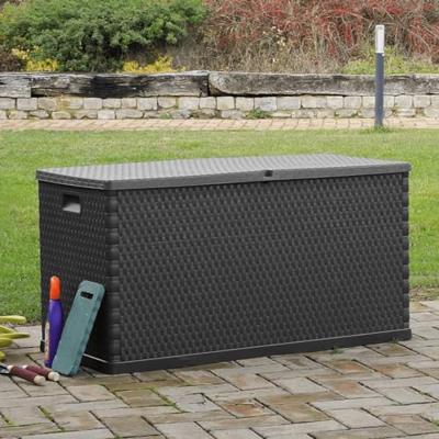 VidaXL Tuinbox 120x56x63 cm polypropeen rattan antracietkleurig