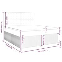 Boxspring met matras fluweel roze 200x200 cm - thumbnail