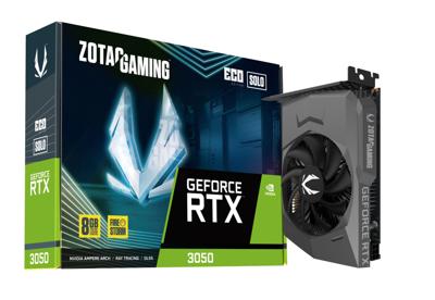Zotac Nvidia GeForce RTX 3050 Videokaart Eco Solo 8 GB GDDR6-RAM PCIe x8 HDMI, DisplayPort Vulkan, NVIDIA G-Sync