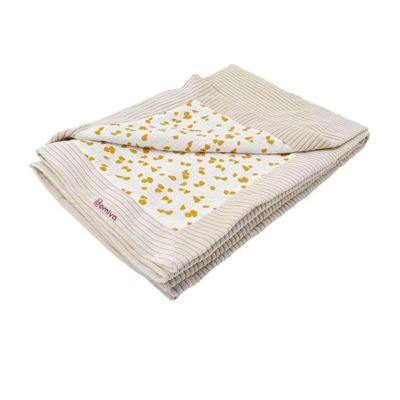 Omkeerbare safari-stijl babydeken Beige 75x100 cm