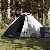 VidaXL Koepeltent 4-persoons waterdicht verduisterend stof wit - thumbnail