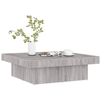 Salontafel 90x90x28 cm bewerkt hout grijs sonoma eikenkleurig