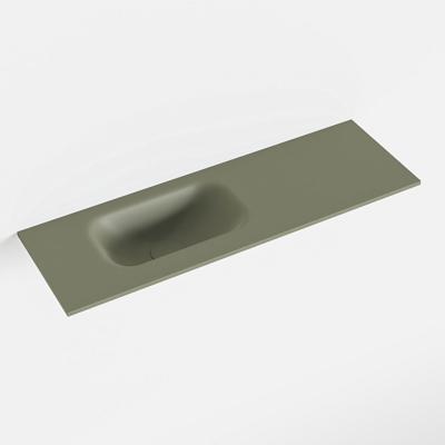 MONDIAZ EDEN Army solid surface inleg wastafel voor toiletmeubel 70cm. Positie wasbak links