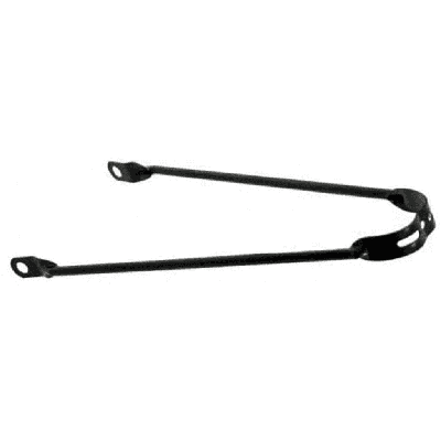 Spatbordstang 24" per stuk mat zwart
