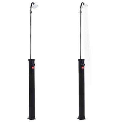 VidaXL Buitendouche solar 8 l 215 cm zwart