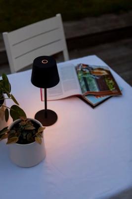 Oplaadbare tafellamp zwart met ingebouwde LED lichtbron batterij Roble 28 cm Oplaadbare tafellamp zwart met ingebouwde LED lichtbron batterij Roble 28 cm