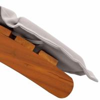 Ligbed 2-persoon 2 pcs Taupe 184 x 55 x 64cm Massief acaciahout - thumbnail