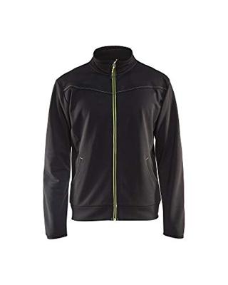 Blåkläder Service Sweatshirt met rits 33622526 | Zwart/High-Vis Geel | Maat XL - 7330509550847