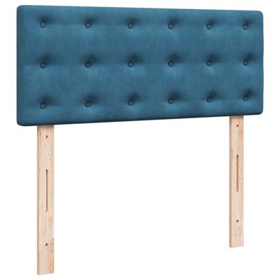 Boxspring met matras fluweel blauw 120x200 cm - thumbnail
