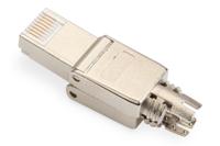 Digitus DN-93634 CAT 6A-veldstekker, RJ45, afgeschermd, AWG 22-27, montageaansluiting zonder gereedschap DN-93634 Stekker, recht Aantal polen (sensoren) 8P8C - thumbnail