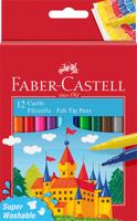 Faber Castell FC-554201 Viltstift 12 Stuks Uitwasbaar Karton Etui - thumbnail
