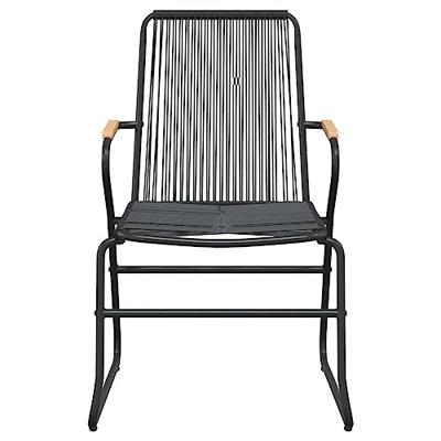 7-delige Tuinset PVC-rattan zwart