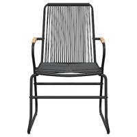 7-delige Tuinset PVC-rattan zwart - thumbnail