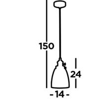 Searchlight HanglampPendax Ø 14cm met smoke glas - 1921-1BC - thumbnail