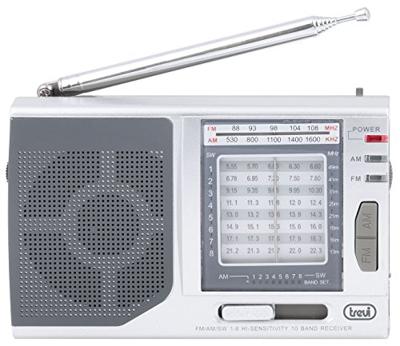 Trevi MB 728 Portable analoge zilveren radio - radio's (draagbaar, analoog, am, FM, sw, 87,5-108 MHz, 520-1620 kHz, 8,55-22,3 kHz)