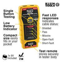 Klein Tools VDV526-100 VDV526-100 Kabeltester Meetbereik: Netwerk, Telecommunicatie - thumbnail
