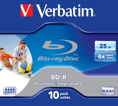 Verbatim 43713 Blu-ray BD-R disc 25 GB 10 stuk(s) Jewelcase Bedrukbaar Verbatim 43713 Blu-ray BD-R disc 25 GB 10 stuk(s) Jewelcase Bedrukbaar