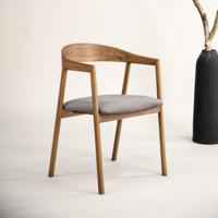 Nohr Eetkamerstoel 'Lenna' Eiken en velvet - thumbnail