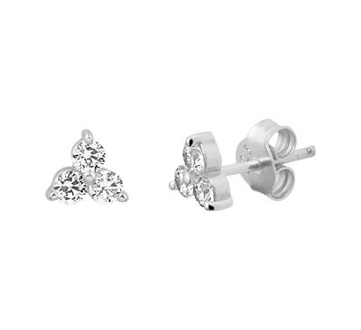 TFT Oorknoppen Zirkonia Zilver Gerhodineerd Glanzend 5.5 mm x 6 mm