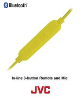 HA-ET50BT - In-ear hoofdtelefoons met micro - inwendig - bevestiging over het oor - Bluetooth - draadloos - geel - thumbnail