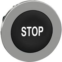 Schneider Electric ZB4FA234 ZB4FA234 Plat, Terugstelbaar (Ø) 30.5 mm STOP Chroom, Zwart 1 stuk(s) - thumbnail