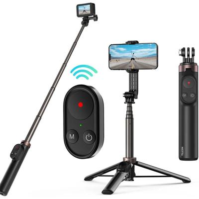 Telesin Vlog-selfie stick voor GoPro met Bluetooth remote en telefoonhouder Telesin Vlog-selfie stick voor GoPro met Bluetooth remote en telefoonhouder