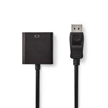 Nedis CCGP37250BK02 Displayport - Dvi-kabel Displayport Male - Dvi-d 24+1-pins Female 0,2 M Zwart
