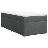 Boxspring met matras stof donkergrijs 90x200 cm - thumbnail