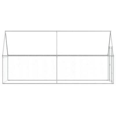VidaXL Kippenhok 400x100x190 cm gegalvaniseerd staal zilverkleurig VidaXL Kippenhok 400x100x190 cm gegalvaniseerd staal zilverkleurig