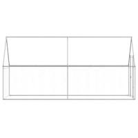 Kippenhok 400x100x190 cm gegalvaniseerd staal zilverkleurig - thumbnail