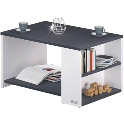 Salontafel Santa Cruz Wit Antraciet 90x60x50cm