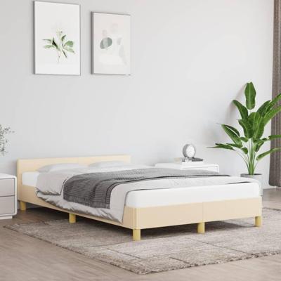 Bedframe zonder matras 120x190 cm stof crmekleurig