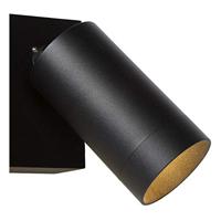 Lucide TAYLOR - Wandspot / Wandlamp Binnen/Buiten - 2xGU10 - IP54 - Bewegingssensor - Zwart - thumbnail